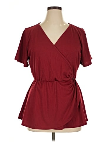 Olivia Grey Short Sleeve Blouse (view 1)
