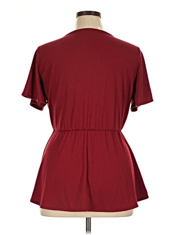 Olivia Grey Short Sleeve Blouse (view 2)
