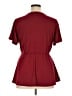 Olivia Grey Burgundy Short Sleeve Blouse Size 1X - photo 2