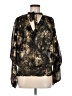 MICHAEL Michael Kors 100% Polyester Metallic Gold Long Sleeve Blouse Size M - photo 1