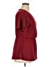 Olivia Grey Burgundy Short Sleeve Blouse Size 1X - photo 4