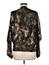 MICHAEL Michael Kors 100% Polyester Metallic Gold Long Sleeve Blouse Size M - photo 2