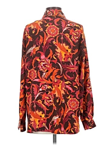 Diane von Furstenberg Long Sleeve Silk Top (view 2)