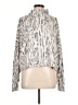 Express Animal Print Silver Long Sleeve Blouse Size Lg - XL - photo 1