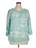 New Directions Teal 3/4 Sleeve Blouse Size XL - photo 1