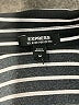 Express 100% Recycled Polyester Stripes Black Long Sleeve Button-Down Shirt Size M - photo 7