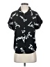 Jon & Anna 100% Polyester Print Black Short Sleeve Blouse Size S - photo 1
