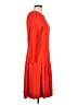 J.Crew Solid Red Casual Dress Size 12 - photo 4