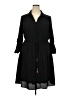 Just Found 100% Polyester Solid Black Casual Dress Size 2X - photo 1