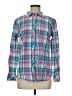 Talbots 100% Cotton Plaid Pink Long Sleeve Button-Down Shirt Size M - photo 1