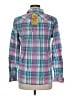Talbots 100% Cotton Plaid Pink Long Sleeve Button-Down Shirt Size M - photo 2