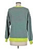 Fashion Stripes Green Pullover Sweater Size M - photo 2