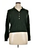 Bobeau Green Brown Long Sleeve Blouse Size XL - photo 1