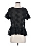 VERTIGO Black Short Sleeve Blouse Size S - photo 1