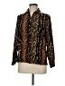 Sag Harbor Animal Print Brown Long Sleeve Blouse Size M (petite) - photo 1