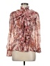 River Island 100% Polyester Pink Long Sleeve Blouse Size 8 - photo 1