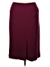 Le Suit 100% Polyester Solid Burgundy Formal Skirt Size 16 - photo 2