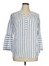 Talbots Stripes Blue 3/4 Sleeve Blouse Size 0X - photo 1