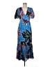 Rhode 100% Viscose Paisley Blue Cocktail Dress Size 8 - photo 1