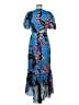 Rhode 100% Viscose Paisley Blue Cocktail Dress Size 8 - photo 2