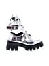 Azalea Wang 100% Pur-ty Metallic Silver Ankle Boots Size 8 1/2 - photo 1