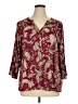 Monday Fun Paisley Burgundy 3/4 Sleeve Blouse Size 1X - photo 1