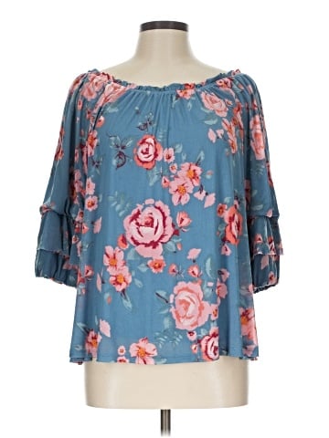 Democracy 3/4 Sleeve Blouse (view 1)