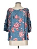 Democracy Blue 3/4 Sleeve Blouse Size L - photo 1