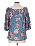 Democracy Blue 3/4 Sleeve Blouse Size L - photo 2