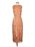 Mac Duggal 100% Polyester Metallic Orange Cocktail Dress Size 4 - photo 1