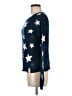 Pink Rose Stars Blue Pullover Sweater Size M - photo 5
