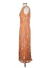 Mac Duggal 100% Polyester Metallic Orange Cocktail Dress Size 4 - photo 5