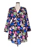 Bar III 100% Polyester Floral Blue Casual Dress Size 2X - photo 1