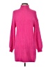 Flat White Solid Pink Casual Dress Size S - photo 1