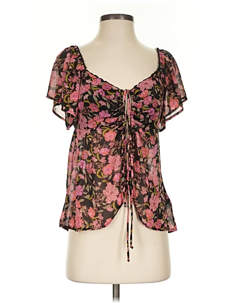 Pre-owned Wild Fable Short Sleeve Blouse In Pink