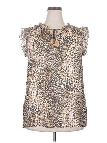 Indigo Rose Sleeveless Blouse (view 1)