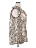 Indigo Rose Animal Print Gold Sleeveless Blouse Size 2X - photo 4