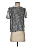 Maison d' Amelie 100% Polyester Metallic Silver Short Sleeve Blouse Size S - photo 1