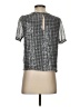 Maison d' Amelie 100% Polyester Metallic Silver Short Sleeve Blouse Size S - photo 2