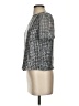 Maison d' Amelie 100% Polyester Metallic Silver Short Sleeve Blouse Size S - photo 5