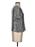 Maison d' Amelie 100% Polyester Metallic Silver Short Sleeve Blouse Size S - photo 4