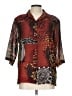 Alia 100% Polyester Animal Print Burgundy 3/4 Sleeve Blouse Size 12 - photo 1