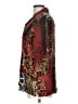 Alia 100% Polyester Animal Print Burgundy 3/4 Sleeve Blouse Size 12 - photo 5