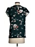 Fun2Fun Floral Teal Short Sleeve Blouse Size S - photo 2