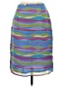 Apostrophe Stripes Purple Casual Skirt Size 4 - photo 2