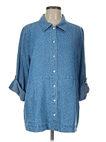 Soft Surroundings 3/4 Sleeve Button-Down Shirt (view 1)