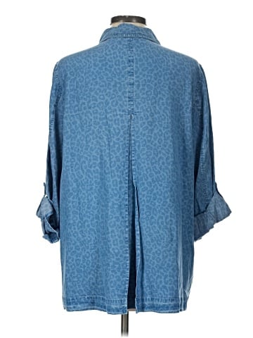 Soft Surroundings 3/4 Sleeve Button-Down Shirt (view 2)