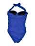 Assets Solid Blue One Piece Swimsuit Size M - photo 2