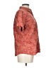 IZOD 100% Cotton Paisley Red Short Sleeve Blouse Size L - photo 4