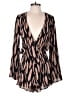 Blue Life 100% Rayon Chevron-herringbone Brown Romper Size XS - photo 1